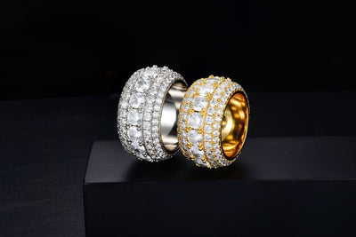 European And American Over Zircon Ring Hip Hop